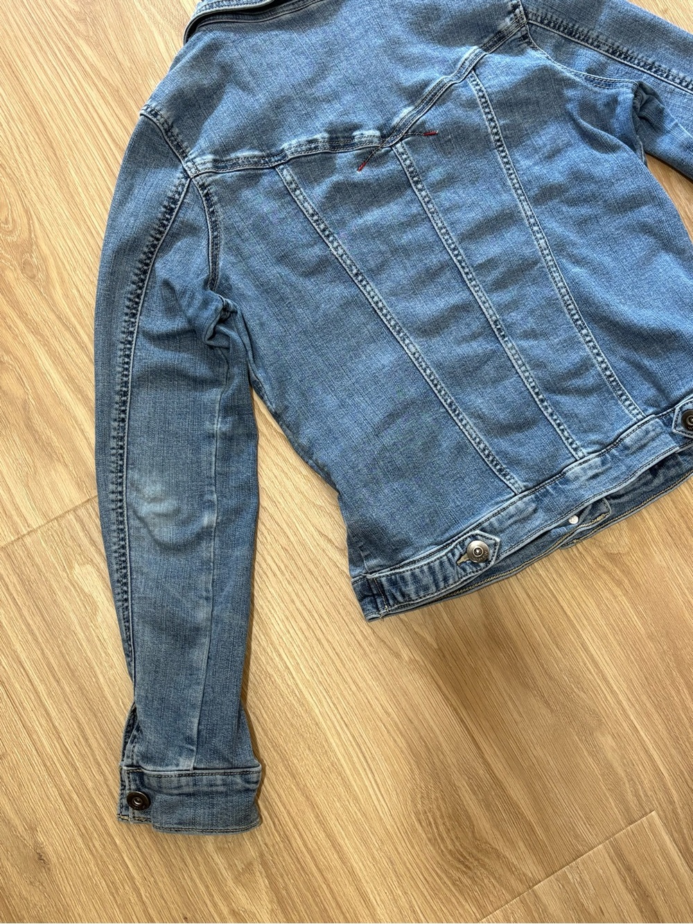 Wrangler Authentics Women’s Denim Jacket Medium Stretch Blue Jean Jacket - Picture 7 of 10